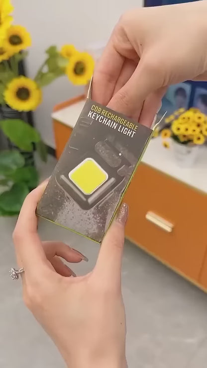 COB Keychain Lamp High Brightness Multifunctional Portable Light Bottle Opener LED Mini Torch